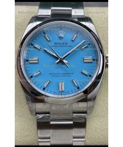 Rolex Oyster Perpetual REF# 126000 36MM Swiss Movement Tiffany Blue Dial 904L Steel 1:1 Mirror Replica Watch