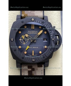 Panerai Submersible PAM1513 Carbotech GMT Navy Seals Edition Replica Watch 44MM