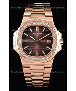 Patek Philippe Nautilus 5711/1R 1:1 Mirror Watch Rounded Diamonds Bezel