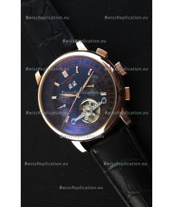 Patek Philippe Japanese Tourbillon Replica Watch in Pink Gold Case Black dial