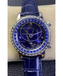 Patek Philippe 6104G Grand Compilations Handwind Swiss Replica Watch - Diamonds Bezel