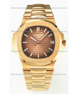 Patek Philippe Super Clone Nautilus 5711/1R-001 in Rose Gold Brown Dial