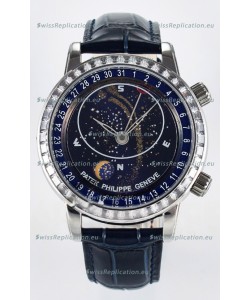 Patek Philippe 6104 Grand Complications Superclone Watch in Stainless Steel - Diamonds Bezel 
