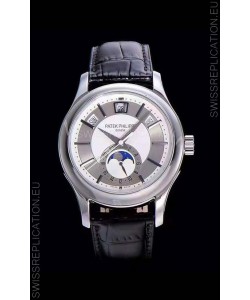 Patek Philippe 5205-001 Complications MoonPhase 1:1 Mirror Swiss Replica Watch Steel Grey Dial