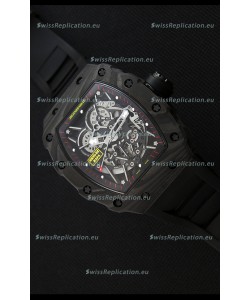 Richard Mille RM35-2 Rafael Nadal Forged Carbon Case with Black Rubber Strap