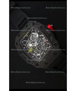 Richard Mille RM35-2 Rafael Nadal Forged Carbon Case with Black Rubber Strap
