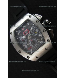 Richard Mille RM011-FM Felipe Massa One Piece Titanium Case Watch in Black Strap