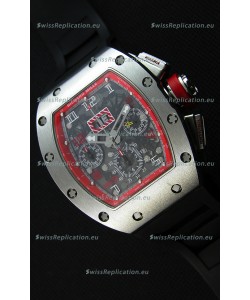 Richard Mille RM011-FM Felipe Massa One Piece Titanium Case Watch in Black Strap
