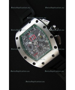 Richard Mille RM011-FM Felipe Massa One Piece Titanium Case Watch in Black Strap