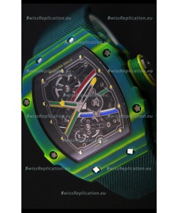Richard Mille 67-02 Wayde Van Niekerk Forged Carbon Swiss Replica Watch 