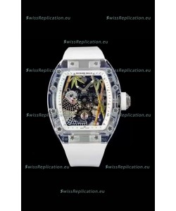 Richard Mille RM26-01 Tourbillon Panda Transparent Sapphires Casing Watch - Super Clone Replica