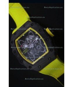 Richard Mille RM35-01 Rafael Nadal Edition Swiss Replica Watch Yellow Nylon Strap