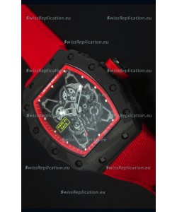 Richard Mille RM35-01 Rafael Nadal Edition Swiss Replica Watch Red Nylon Strap