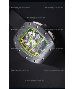 Richard Mille RM061 Ceramic Case Swiss Yellow/Green Bezel Replica Watch
