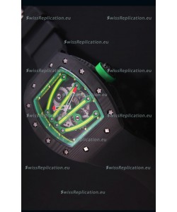 Richard Mille RM059 Yohan Blake Forged Carbon Case Swiss Replica Watch in Green Bezel