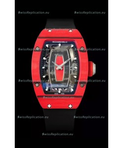 Richard Mille RM07 Red Carbon Casing 1:1 Superclone Swiss Replica Watch