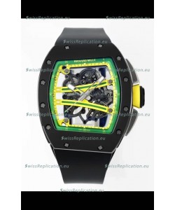 Richard Mille Super Clone RM61-01 Black Ceramic Black Strap Swiss Replica Watch