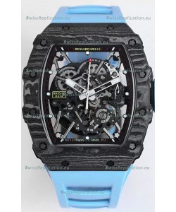 Richard Mille RM35-02 Rafael Nadal Carbon Fiber Casing with Genuine Tourbillon Super Clone Watch