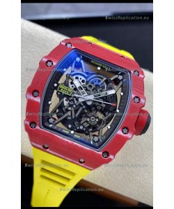 Richard Mille RM35-02 Rafael Nadal Red Carbon Fiber Casing with Genuine Tourbillon Super Clone Watch