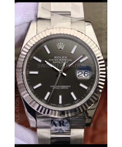 Rolex Datejust 41MM Cal.3135 Movement Swiss Replica Watch in 904L Steel Casing Grey Dial
