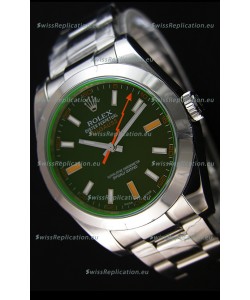 Rolex Milgauss 116400M Swiss Watch with Black Dial - Ultimate 904L Steel Watch 