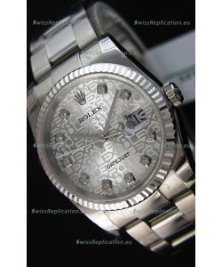Rolex Datejust 36MM Cal.3135 Movement Swiss Replica Watch in Steel White Steel Dial