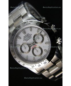 Rolex Cosmograph Daytona 116520 White Dial Original Cal.4130 Movement - Ultimate 904L Steel Watch 