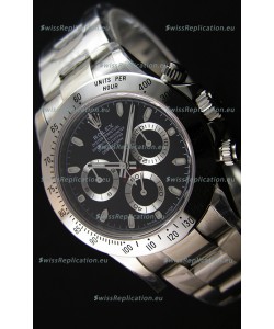 Rolex Cosmograph Daytona 116520 Black Dial Original Cal.4130 Movement - Ultimate 904L Steel Watch 