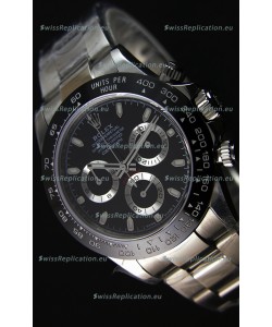 Rolex Cosmograph Daytona 116500LN Black Dial Original Cal.4130 Movement - Ultimate 904L Steel Watch 
