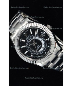 Rolex SkyDweller Swiss Watch in Steel Case - DIW Edition Black Dial 