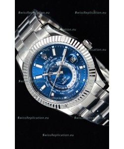 Rolex SkyDweller Swiss Watch in Steel Case - DIW Edition Blue Dial 