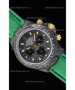 Rolex Daytona DiW Forged Cabon Casing 1:1 Mirror Replica with Green Nylon Strap 
