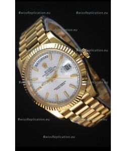 Rolex Day-Date 40MM Replica Watch in Silver dial with Roman Hour Numerals Cal.3255 Swiss Movement
