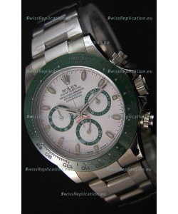 Rolex Cosmograph Daytona White Dial Green Ceramic Original Cal.4130 Movement - Ultimate 904L Steel Watch