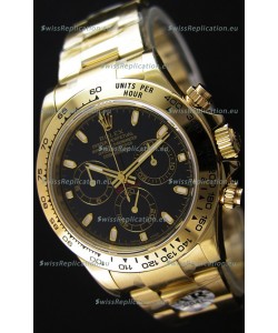 Rolex Cosmograph Daytona 116528 Yellow Gold Original Cal.4130 Movement - Improved Ultimate 904L Steel Watch