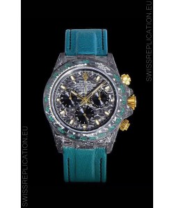 Rolex Daytona DiW Forged Cabon Casing 1:1 Mirror Replica Black Carbon Dial