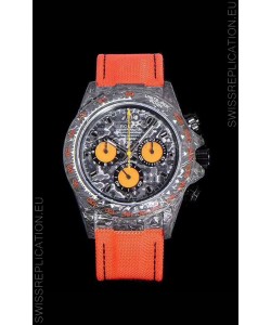 Rolex Daytona DiW Forged Cabon Casing 1:1 Mirror Replica Black Carbon Dial