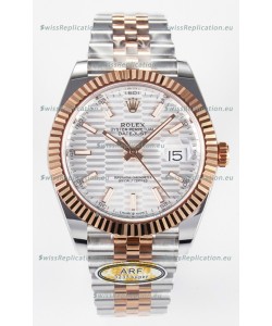 Rolex Super Clone Datejust ETA 3235 Movement 41MM Two Tone Rose Gold Plating Fluted Dial Watch