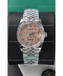 Rolex Super Clone Datejust ETA 3235 Movement 36MM Sundust Computer dial 36MM Steel Case Watch