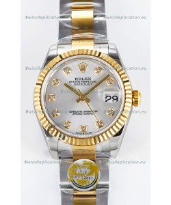 Rolex Super Clone Datejust ETA 2688 Movement 31MM Two Tone Yellow Gold Swiss Silver Dial
