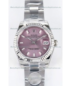 Rolex Super Clone Datejust ETA 2688 Movement 31MM Stainless Steel Pink Dial Watch 