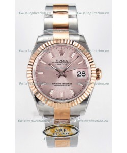 Rolex Super Clone Datejust ETA 2688 Movement 31MM Two Tone Rose Gold Swiss Champange Dial