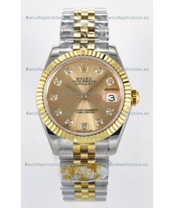 Rolex Super Clone Datejust ETA 2688 Movement 31MM Two Tone Yellow Gold Casing and Dial 