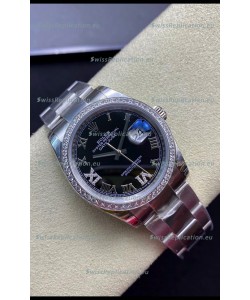 Rolex Datejust 36MM Swiss 1:1 Mirror Replica in 904L Black Dial