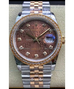 Rolex Datejust 126281 36MM Swiss Replica in 904L Steel in Brown Dial 1:1 Mirror Replica