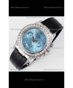 Rolex Daytona Super Clone ICE Blue Dial Stainless Steel 1:1 Mirror Cal.4131 Movement Replica Watch