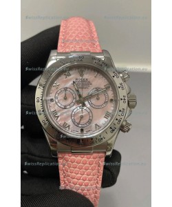 Rolex Daytona Super Clone Pink Pearl Dial Stainless Steel 1:1 Mirror Cal.4131 Movement Replica Watch