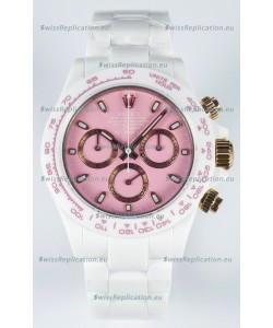 Rolex Daytona AET Remould Pink Dial Full Ceramic Strap Watch in Cal.4130 Movement