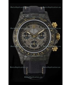Rolex Daytona Super Clone Watch in Grey Dial Grey Carbon Casing 1:1 Mirror Replica