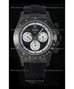 Rolex Daytona Super Clone DiW Paul Newman Carbon Edition Watch - Forged Carbon Casing Black Strap 1:1 Mirror Replica